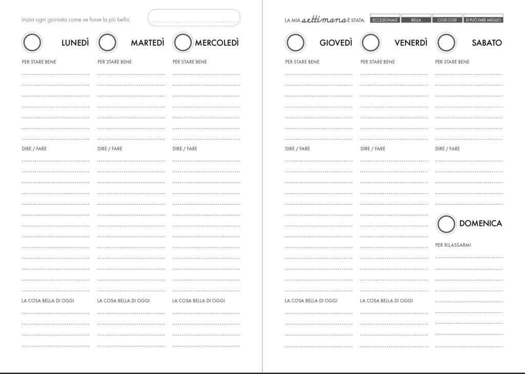 planner settimanale