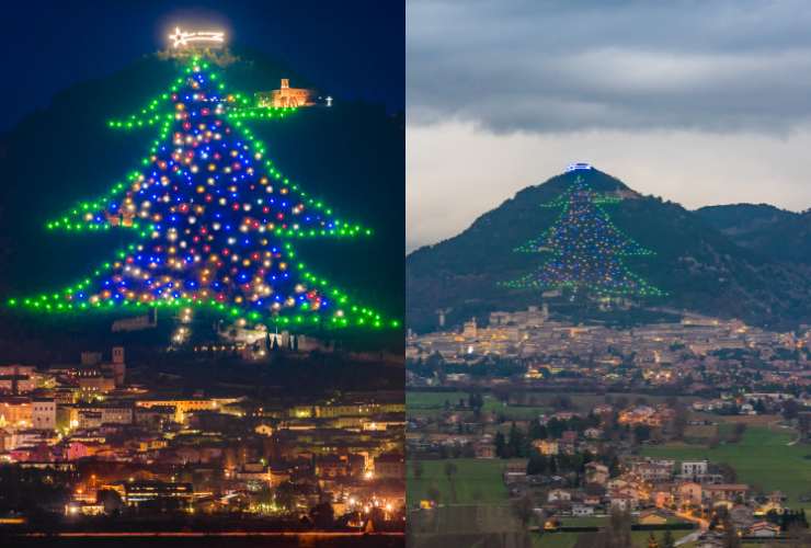 albero di Natale a Gubbio