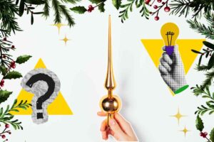 Collage puntale albero di Natale