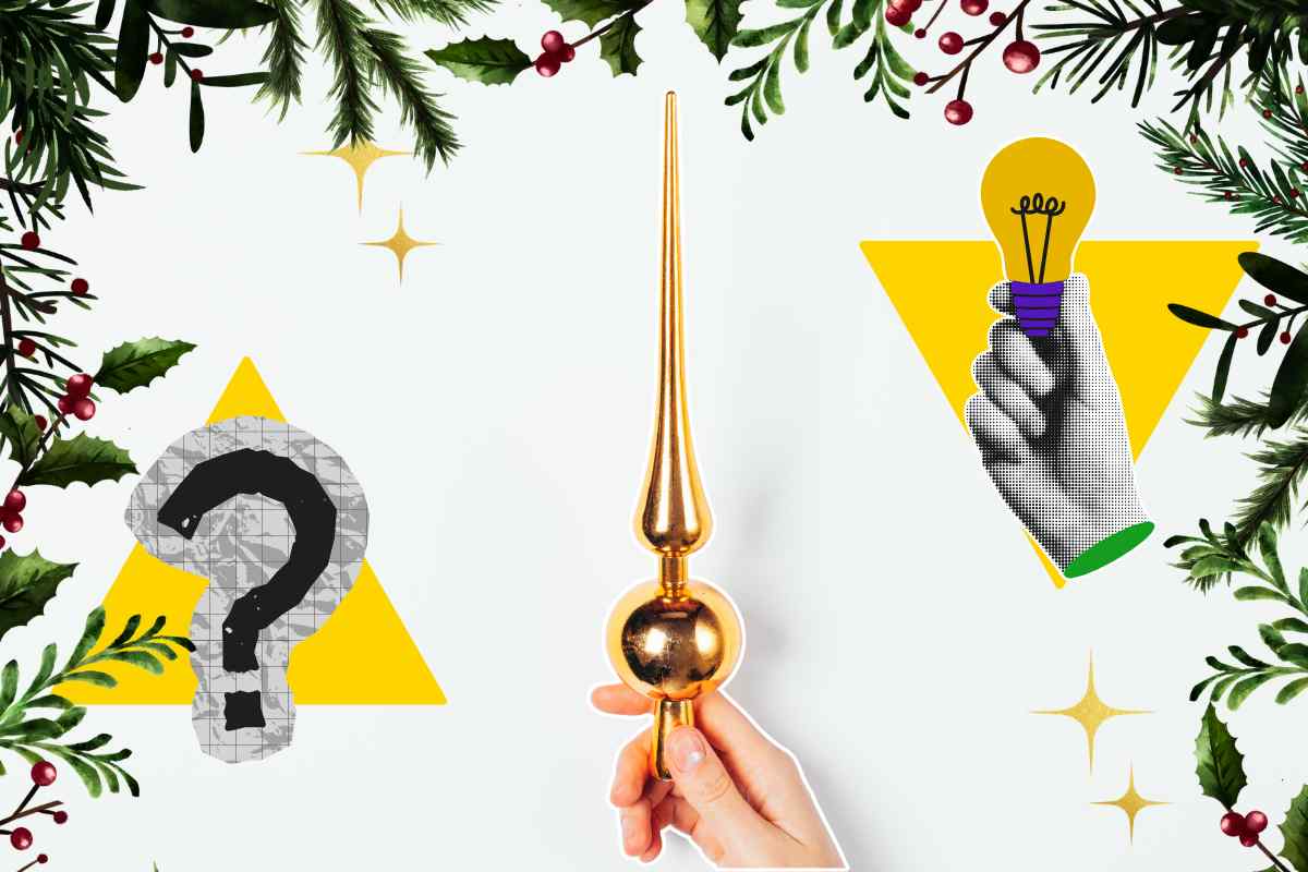 Collage puntale albero di Natale